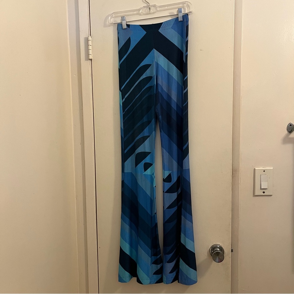 Novella Royale Blue Geo Janis Bell Flare geometric gradient XS - Picture 2 of 6